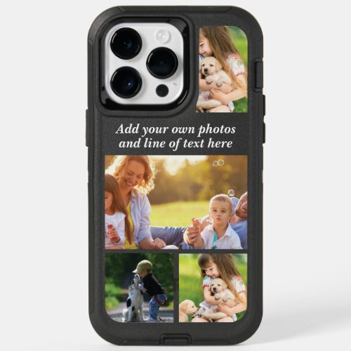 Make your own photo collage and text OtterBox iPhone 14 pro max case