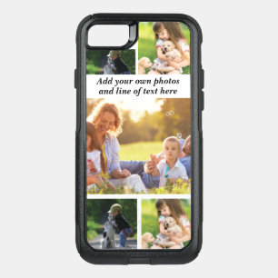 Make your own photo collage and text  OtterBox commuter iPhone SE/8/7 case