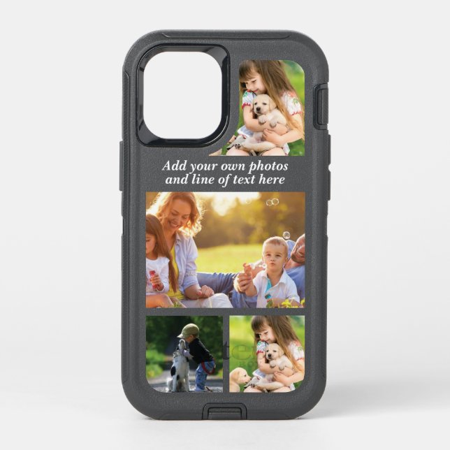 Make your own photo collage and text  otterbox iPhone case (Back)
