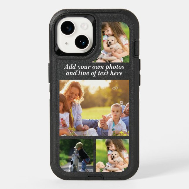 Make your own photo collage and text  otterbox iPhone case (Back)