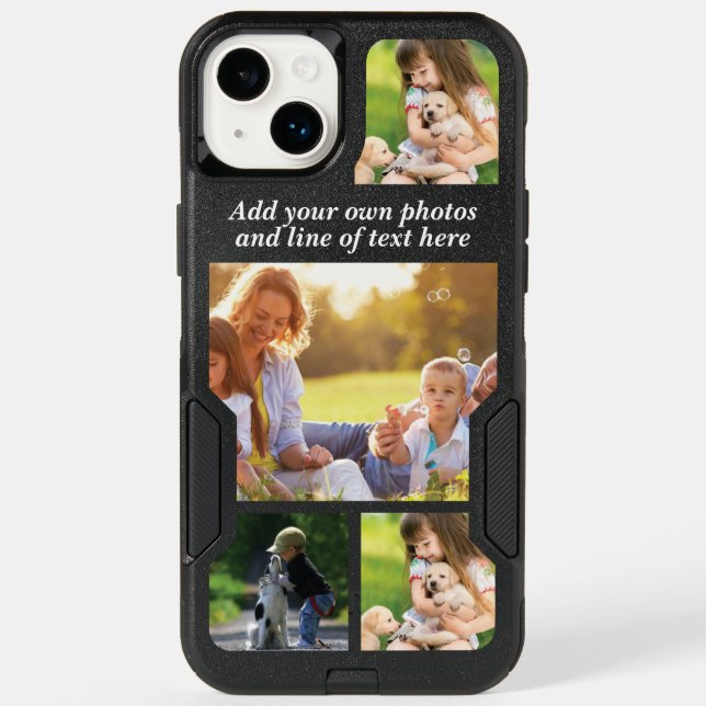 Make your own photo collage and text  otterbox iPhone case (Back)