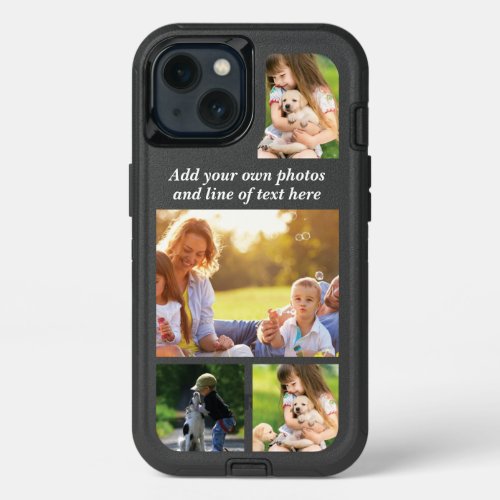 Make your own photo collage and text  iPhone 13 case