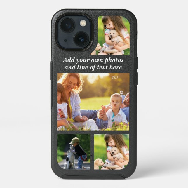 Make your own photo collage and text  otterbox iPhone case (Back)