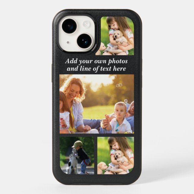 Make your own photo collage and text  otterbox iPhone case (Back)