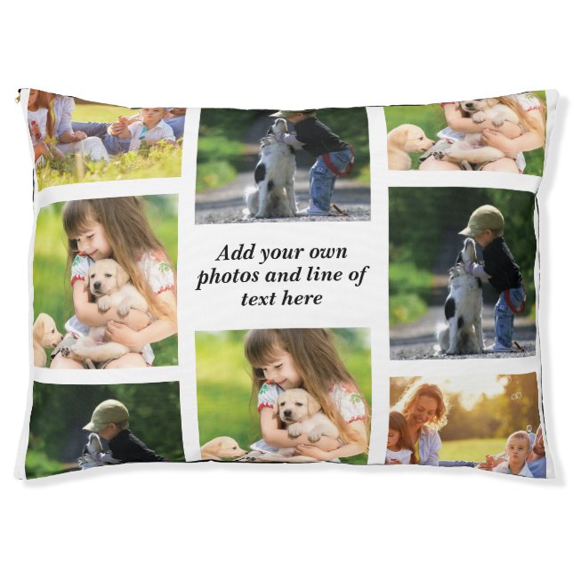 Make your own photo collage and text   pet bed (Front)