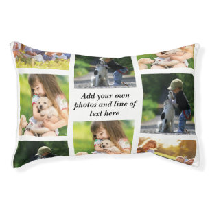 Make your own photo collage and text pet bed