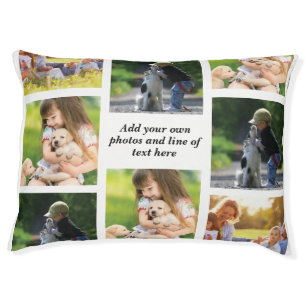 Make your own photo collage and text pet bed