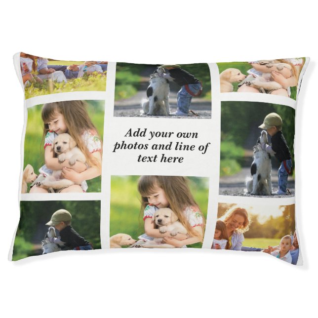 Make your own photo collage and text  pet bed (Front)
