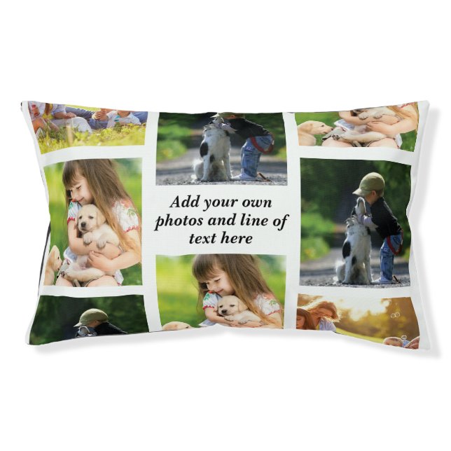 Make your own photo collage and text  pet bed (Front)