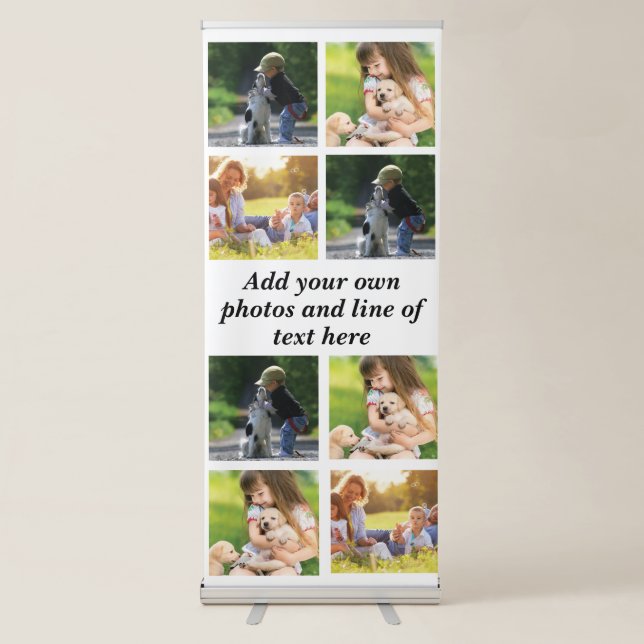 Make your own photo collage and text  retractable banner (Front)