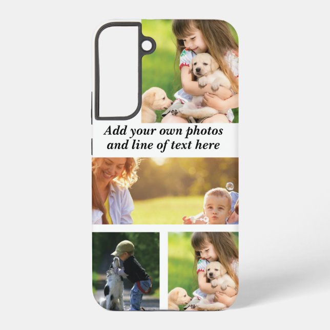 Make your own photo collage and text  samsung galaxy case (Back)