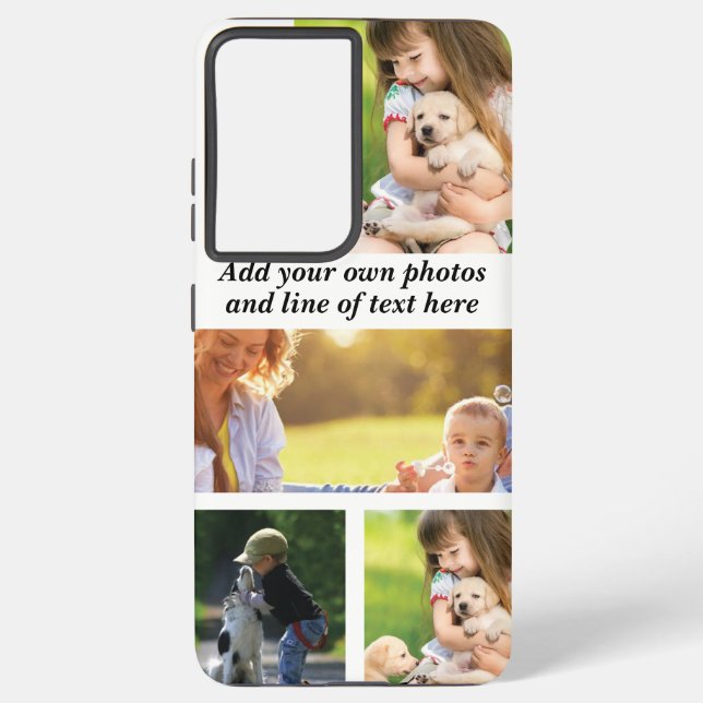 Make your own photo collage and text  samsung galaxy case (Back)
