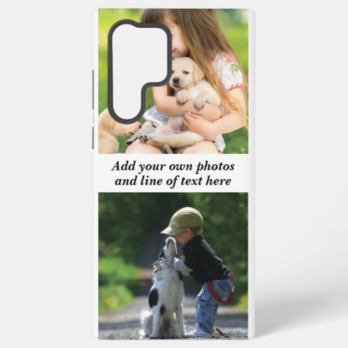 Make your own photo collage and text  samsung galaxy s22 ultra case