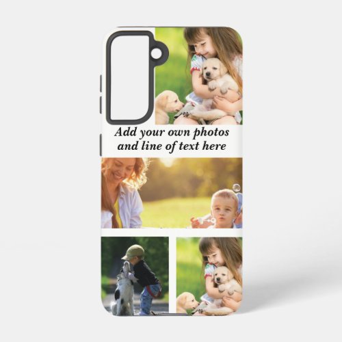 Make your own photo collage and text samsung galaxy s21 case