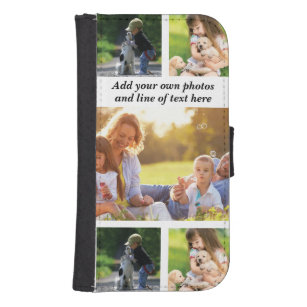 Make your own photo collage and text galaxy s4 wallet case