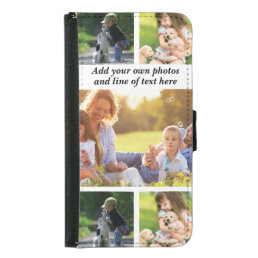 Make your own photo collage and text   samsung galaxy s5 wallet case