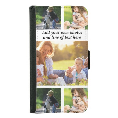 Make your own photo collage and text   samsung galaxy s5 wallet case
