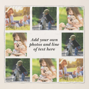 Make your own photo collage and text  scarf
