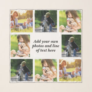 Make your own photo collage and text  scarf