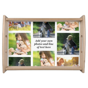 Make your own photo collage and text  serving tray