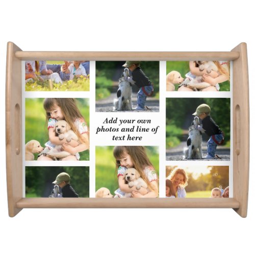 Make your own photo collage and text  serving tray