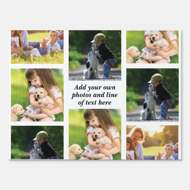 Make your own photo collage and text  sign (Front)