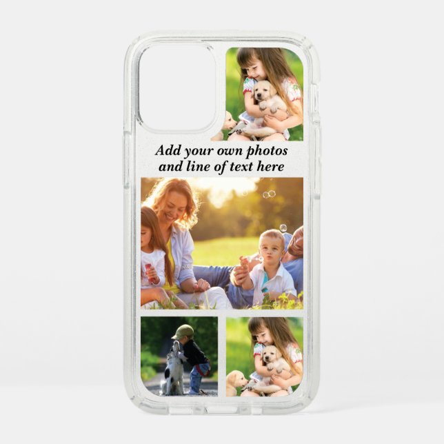 Make your own photo collage and text  speck iPhone 12 mini case (Front)