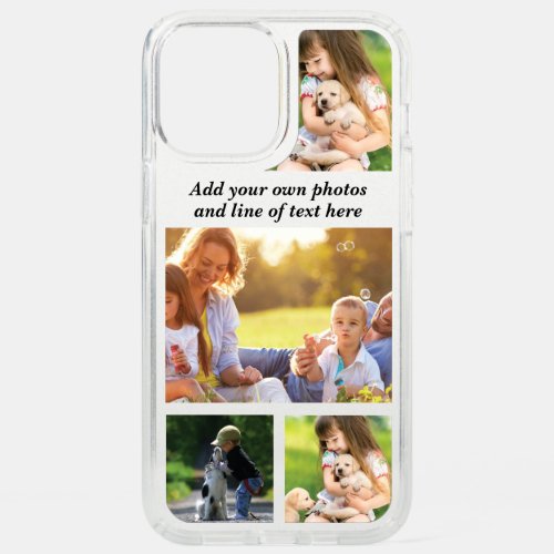 Make your own photo collage and text  speck iPhone 12 pro max case