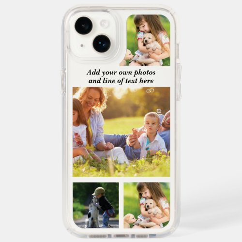 Make your own photo collage and text speck iPhone 14 plus case