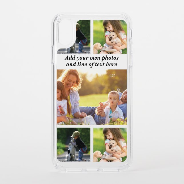 Make your own photo collage and text  speck iPhone XS max case (Front)