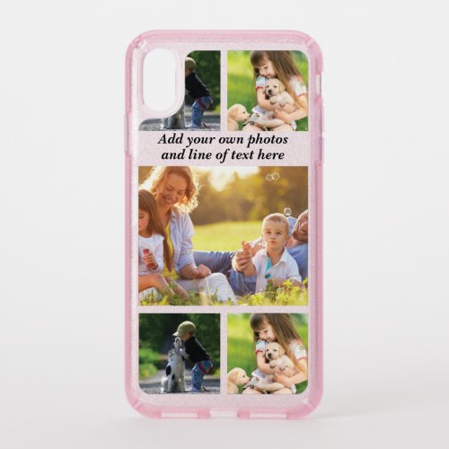 Make your own photo collage and text   speck iPhone XS max case