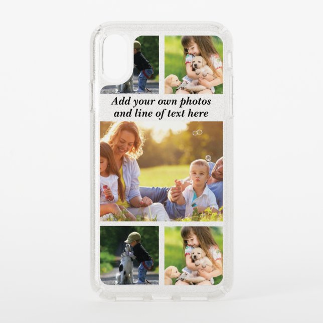Make your own photo collage and text  speck iPhone XS max case (Front)