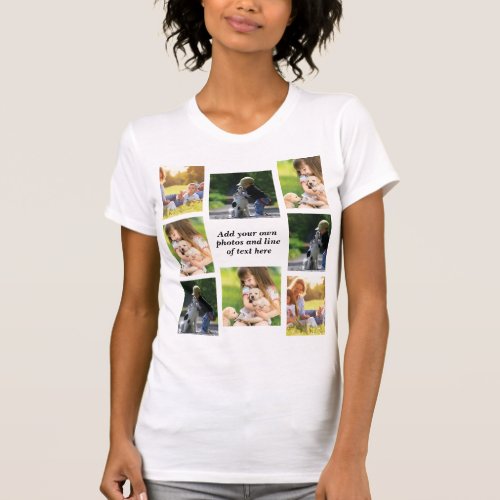 Make your own photo collage and text  T_Shirt