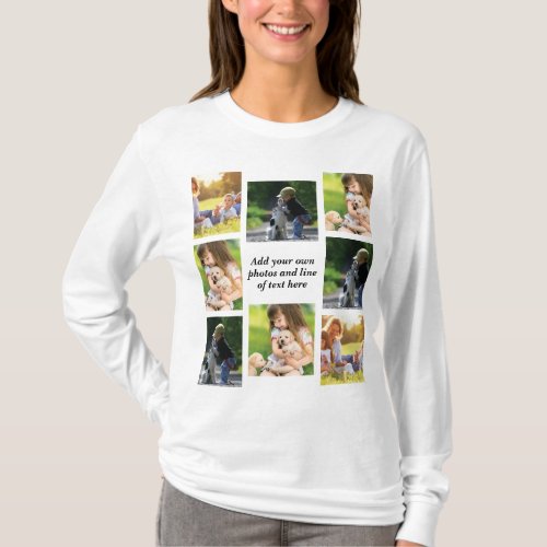 Make your own photo collage and text   T_Shirt