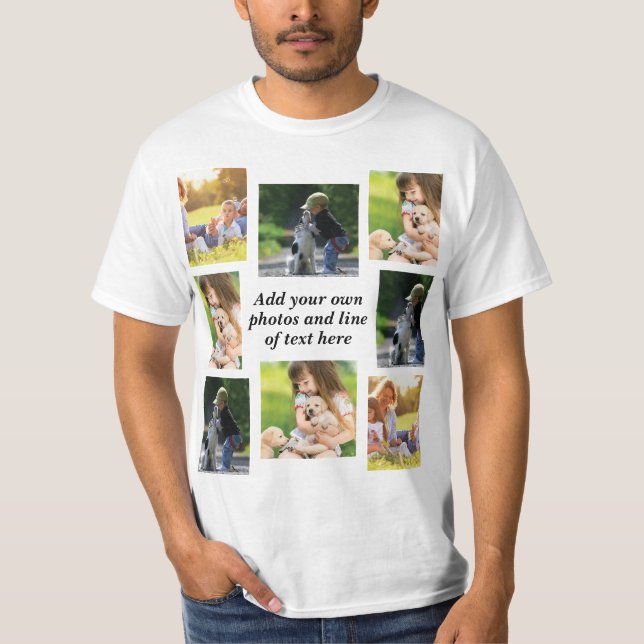 Make your own photo collage and text  T-Shirt (Front)