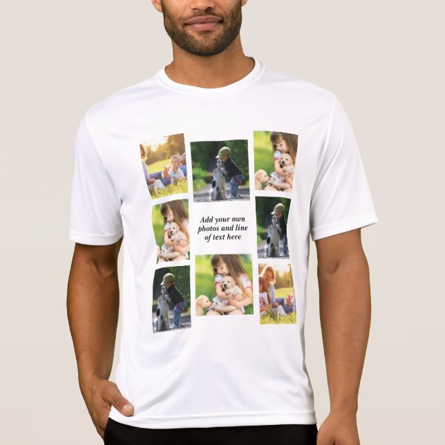 Make your own photo collage and text  T-Shirt (Front)