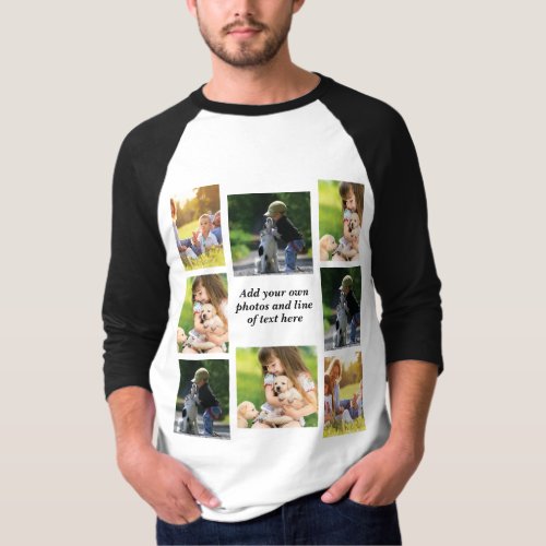 Make your own photo collage and text  T_Shirt