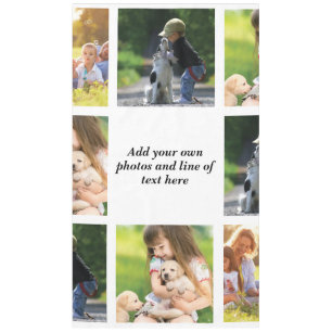 Make your own photo collage and text tablecloth