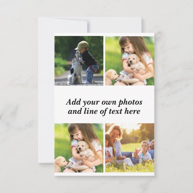 Make your own photo collage and text   thank you card (Front)