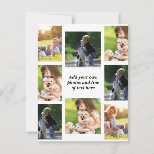 Make your own photo collage and text  thank you card