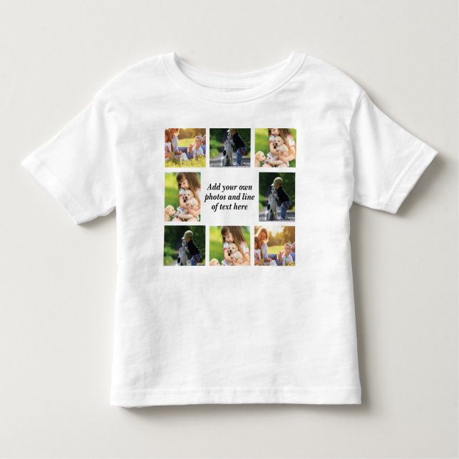 Make your own photo collage and text  toddler t-shirt (Front)