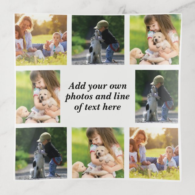 Make your own photo collage and text   trinket tray (Front)