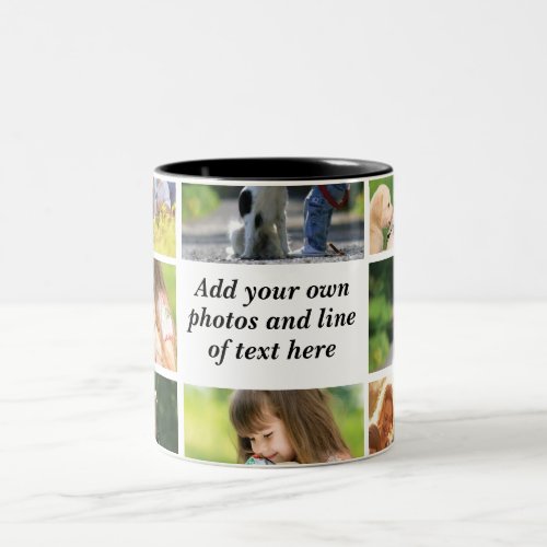 Make your own photo collage and text   Two_Tone coffee mug