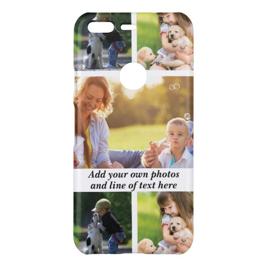 Make your own photo collage and text  uncommon google pixel case (Back)