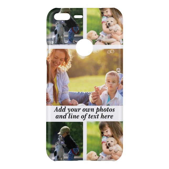 Make your own photo collage and text  uncommon google pixel XL case (Back)