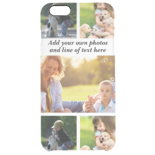 Make your own photo collage and text  clear iPhone 6 plus case