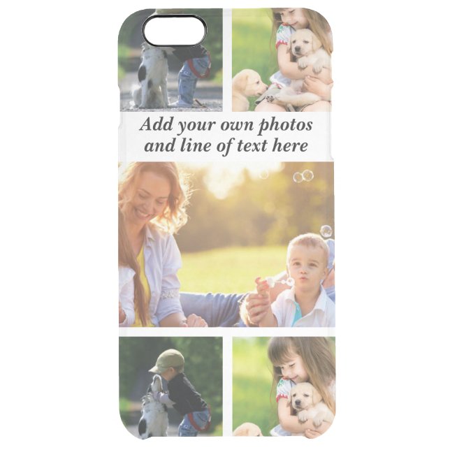 Make your own photo collage and text  uncommon iPhone case (Back)