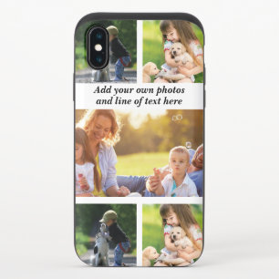 Make your own photo collage and text iPhone x slider case