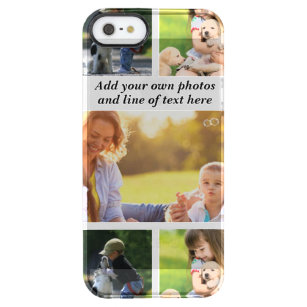 Make your own photo collage and text  clear iPhone SE/5/5s case
