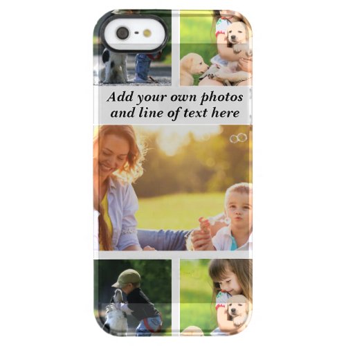 Make your own photo collage and text  clear iPhone SE55s case